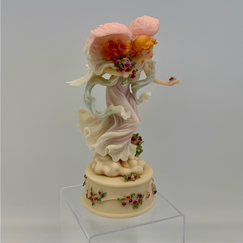 Roman Seraphim Angel Pansy 2000 Limited Edition Daisy 2 Pc Set Figurine And Base - Picture 3 of 10